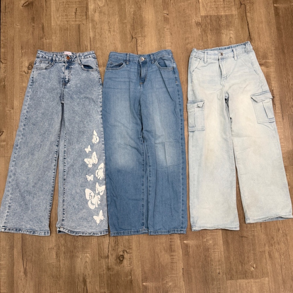 Childrens Place Denim Diva Jeans Kids Size 10 Slouchy Butterfly Cargo Lot